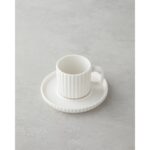 English Home Lunara Porselen 4 Parça 2 Kişilik Kahve Fincan Takımı 90 ml Beyaz - Görsel 3