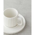 English Home Lunara Porselen 4 Parça 2 Kişilik Kahve Fincan Takımı 90 ml Beyaz - Görsel 4