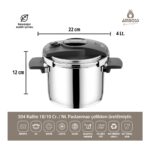 Amboss Enio Matik Paslanmaz Çelik Düdüklü Tencere 4 Lt - Görsel 3