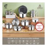 Amboss Big Chef 21 Parça Paslanmaz Çelik Tencere Tava Çeyiz Seti