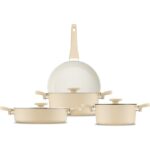 Jumbo Swiss Crystal Dark Cream 7 Parça Tencere Seti