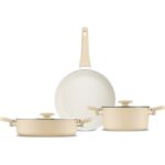 Jumbo Swiss Crystal Dark Cream 5 Parça Tencere Seti