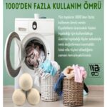 Biz Class %100 Yün Merinos Yünü 6 Top ve 6 Koku Xl Çamaşır Yün Kurutma Topu ve Kokusu Kurutma Makinesi Için - Görsel 4