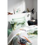 Özdilek Dinasour Time Tek Kişilik Lastikli Çarşaf Nevresim Takımı - Görsel 3