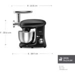 Karaca Multichef Stand Mikser Shiny Black Mutfak Şefi 1900W 5,5 Lt (Kıyma Çekme /sucuk-Sosis/içli Köfte Aparatlı) - Görsel 2