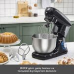 Karaca Multichef Stand Mikser Shiny Black Mutfak Şefi 1900W 5,5 Lt (Kıyma Çekme /sucuk-Sosis/içli Köfte Aparatlı) - Görsel 3