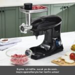 Karaca Multichef Stand Mikser Shiny Black Mutfak Şefi 1900W 5,5 Lt (Kıyma Çekme /sucuk-Sosis/içli Köfte Aparatlı) - Görsel 5
