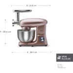 Karaca Multichef Stand Mikser Rosegold 1900W 5,5 Lt (Kıyma Çekme /Sucuk-Sosis/İçli Köfte Aparatlı) - Görsel 2