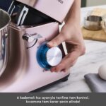 Karaca Multichef Stand Mikser Rosegold 1900W 5,5 Lt (Kıyma Çekme /Sucuk-Sosis/İçli Köfte Aparatlı) - Görsel 4