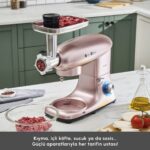 Karaca Multichef Stand Mikser Rosegold 1900W 5,5 Lt (Kıyma Çekme /Sucuk-Sosis/İçli Köfte Aparatlı) - Görsel 5