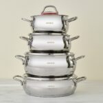 Karaca Emirgan İndüksiyon Tabanlı 8 Parça Çelik Tencere Seti