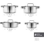 Karaca Powersteel 316+ 3ply Onyx Indüksiyon Tabanlı  8 Parça Tencere Seti - Görsel 2