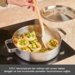 Karaca Powersteel 316+ 3ply Onyx Indüksiyon Tabanlı  8 Parça Tencere Seti - Görsel 5