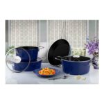 Lines Rozella 7 Parça Titanyum Tencere Seti - Mavi