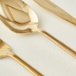 Bella Maison Milano 18 Parça Tatlı Çatal Kaşık Bıçak Seti Gold - Görsel 2