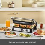 Karaca Inox Toastmate Grill Zaman Ayarlı 2000W Izgara ve Tost Makinesi 6 Dilim Kapasiteli - Görsel 3