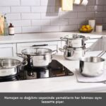Karaca Aris Indüksiyon Tabanlı 9 Parça Çelik Tencere Seti - Görsel 4