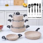 Karaca Biogranit Sare 13 Parça Servis Gereci Hediyeli Tencere Seti
