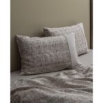 Madame Coco Petrus Tek Kişilik %100 Pamuk Madame Coco Crep Baskılı Nevresim Takımı - Bej - Görsel 4