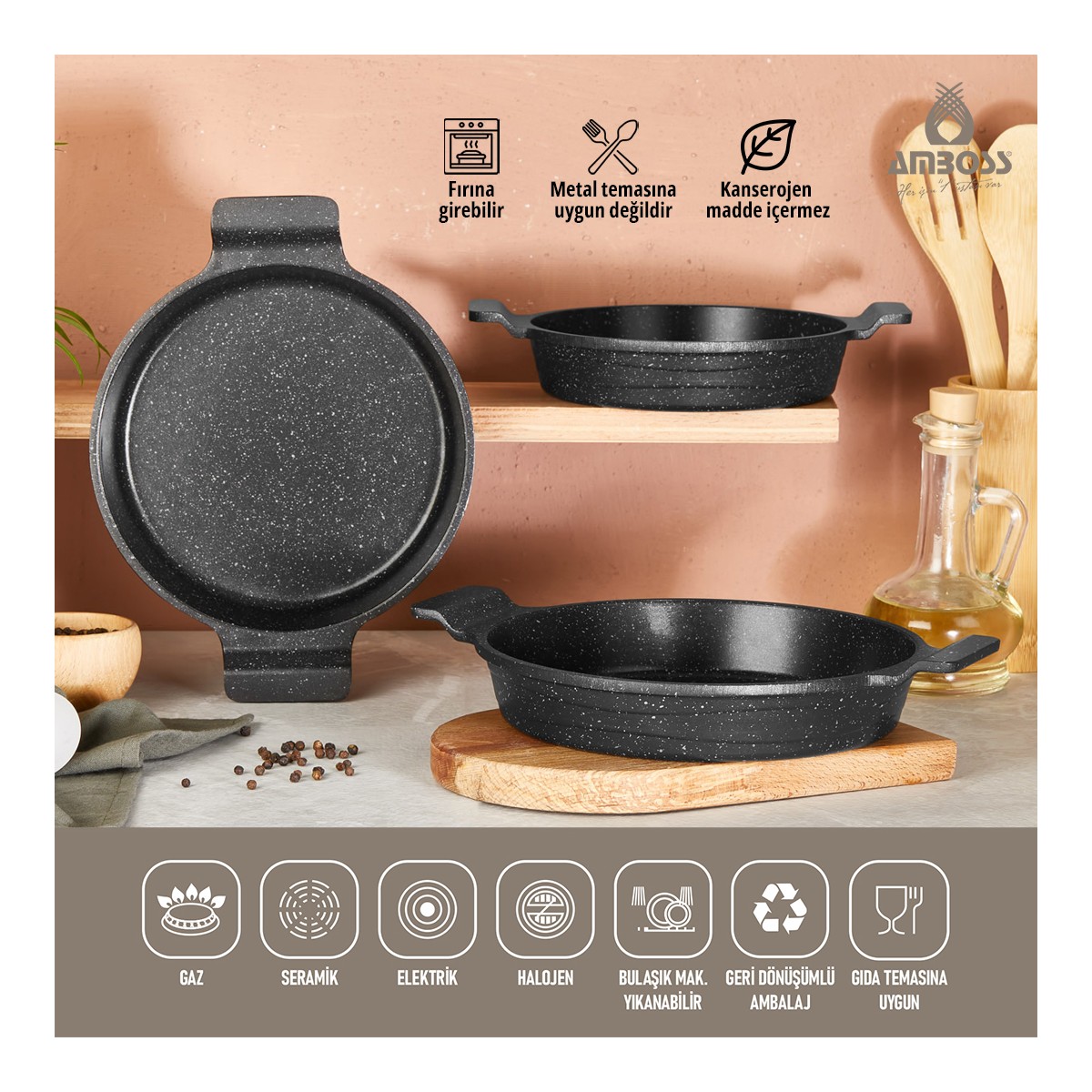 110001019024235.jpg Amboss Astral 3 Parça Granit Döküm Sahan Seti - Görsel 1