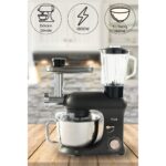 Yui M200 Multi-Fonksiyonel 3'ü Bir Arada Döküm Gövde Stand Mikser Kıyma Setli ve Blender Özellikli 1800W Gri Rose