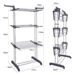 Perilla Triblex 3 Katlı Çamaşır Kurutma Teli Siyah Renk Pratik Kullanım 1 Adet - Görsel 3