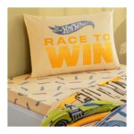 Taç Lisanslı Hot Wheels Winner Tek Kişilik Pamuk Nevresim Takımı & M. Track Hediyeli - Görsel 2