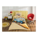 Taç Lisanslı Hot Wheels Winner Tek Kişilik Pamuk Nevresim Takımı & M. Track Hediyeli - Görsel 3