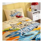 Taç Lisanslı Hot Wheels Winner Tek Kişilik Pamuk Nevresim Takımı & M. Track Hediyeli - Görsel 4