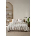 Berolige Granite %100 Pamuklu Çift Kişilik Yıkamalı Iplik Boya Çizgili Nevresim Takımı