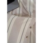 Berolige Granite %100 Pamuklu Çift Kişilik Yıkamalı Iplik Boya Çizgili Nevresim Takımı - Görsel 2