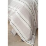 Berolige Granite %100 Pamuklu Çift Kişilik Yıkamalı Iplik Boya Çizgili Nevresim Takımı - Görsel 4