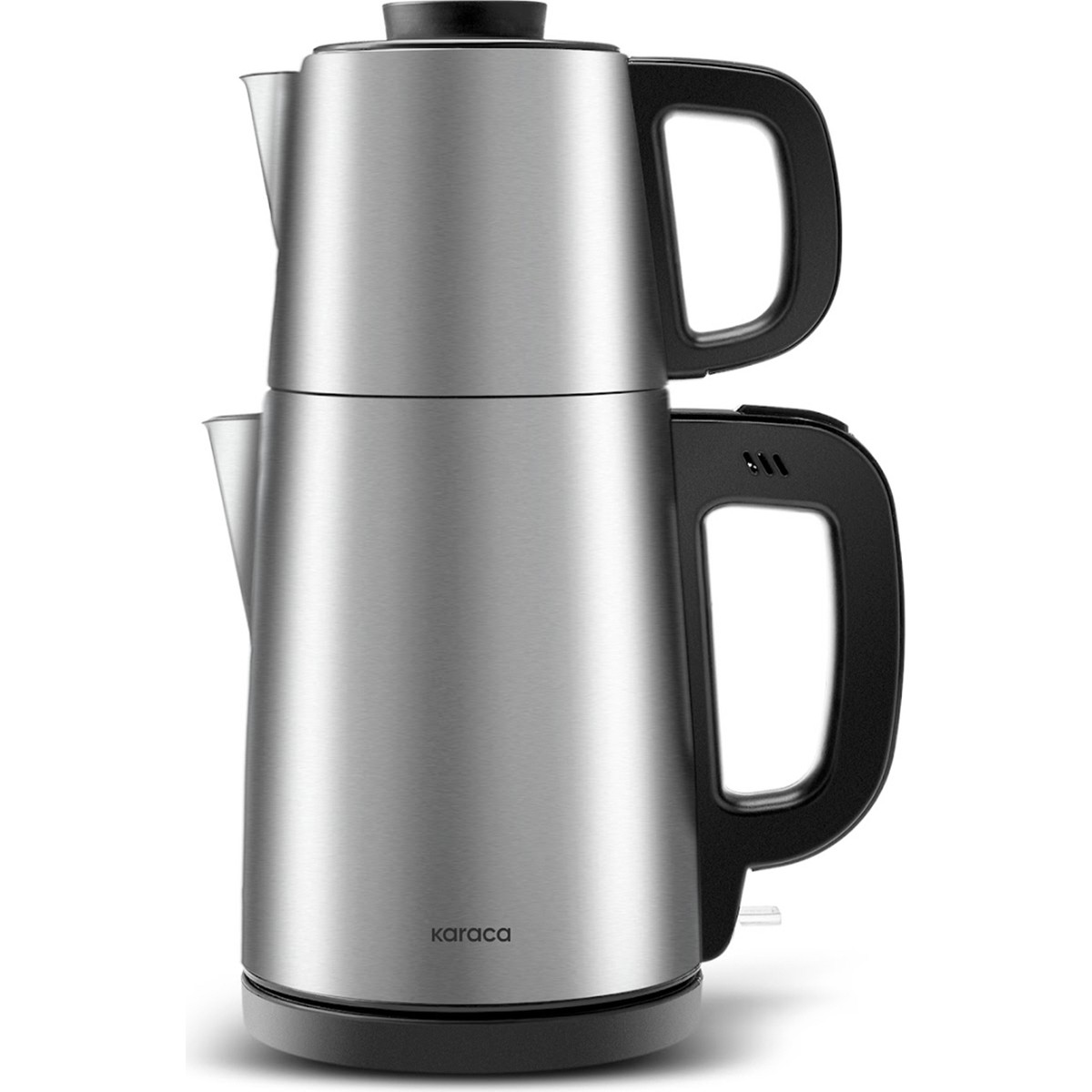 110001023591690.jpg Karaca Tea Break İnox Siyah Çelik Su Isıtıcı & Çay Makinesi - Görsel 1