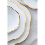 Acar Aveline 12 Kişilik 60 Parça Porselen Yemek Takımı - Gold - Görsel 4