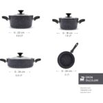 Karaca Defne Biogranit V2 7 Parça Tencere Seti Black - Görsel 2