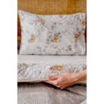 Riva İstanbul Bej Kelebek Loura Çift Kişilik Çift Taraflı Lüx Wellsoft Yorgan Seti 195x215 cm - Görsel 4