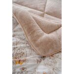 Riva İstanbul Bej Kelebek Loura Çift Kişilik Çift Taraflı Lüx Wellsoft Yorgan Seti 195x215 cm - Görsel 5