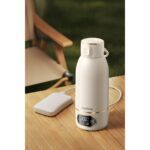 Digithome Go Smart Taşınabilir Şarjlı Çelik Su Isıtıcı Kablosuz Kettle (35-100 C°) Milky Whıte 500 Ml Dgt-102