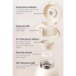 Digithome Go Smart Taşınabilir Şarjlı Çelik Su Isıtıcı Kablosuz Kettle (35-100 C°) Milky Whıte 500 Ml Dgt-102 - Görsel 3