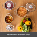 Karaca Emirgan İndüksiyon Tabanlı 6 Parça Çelik Midi Tencere Seti - Görsel 4