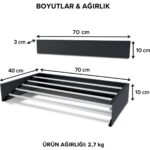 Ayz Çamaşır Kurutmalık, Galv. Çelik, Dayanıklı, Duvara Monte, Iç ve Dış Mekan, Paslanmaz - Görsel 3