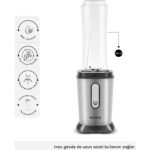Karaca Smooth And Crush Personal Kişisel Smoothie Blender Inox - Görsel 2