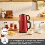 Karaca Tea Break 2 In 1 Çelik Çay Makinesi Rudolph Red - Görsel 3