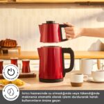 Karaca Tea Break 2 In 1 Çelik Çay Makinesi Rudolph Red - Görsel 5