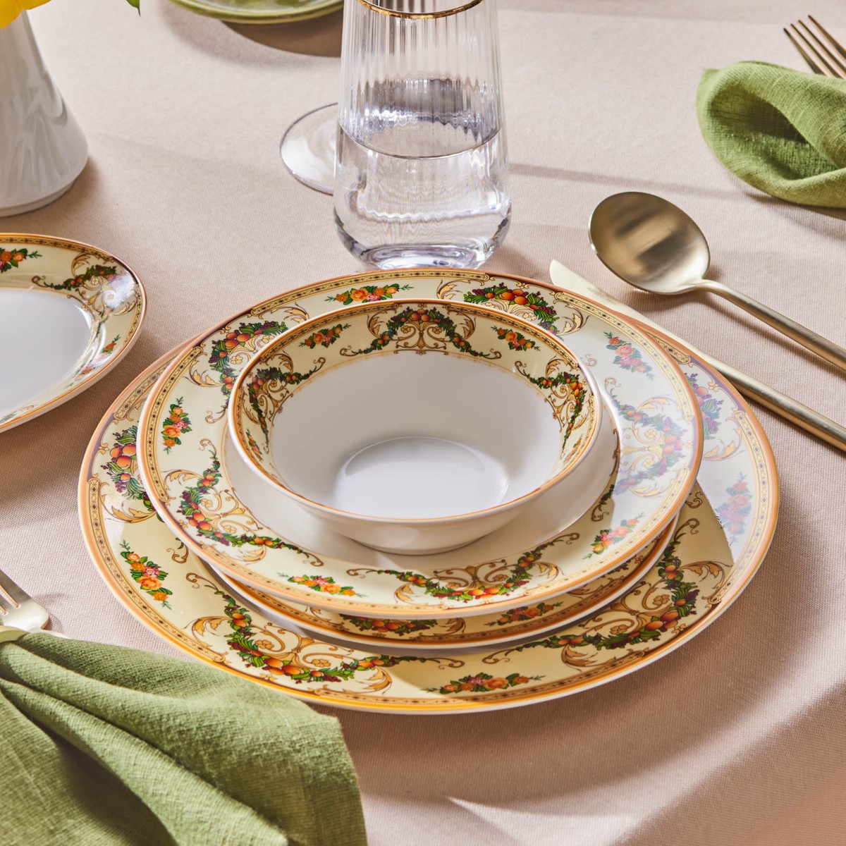 110001034977150.jpg Karaca Forever Bone Orlando 53 Parça 12 Kişilik Yemek Takımı - Görsel 1