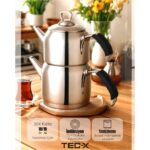 Tec-X Nero Midi Boy Çaydanlık (1 Lt. - 2 Lt.) Orta Boy Paslanmaz Çelik