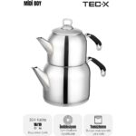Tec-X Nero Midi Boy Çaydanlık (1 Lt. - 2 Lt.) Orta Boy Paslanmaz Çelik - Görsel 3
