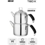 Tec-X Nero Midi Boy Çaydanlık (1 Lt. - 2 Lt.) Orta Boy Paslanmaz Çelik - Görsel 4