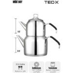 Tec-X Nero Midi Boy Çaydanlık (1 Lt. - 2 Lt.) Orta Boy Paslanmaz Çelik - Görsel 5