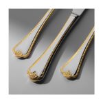 Nehir Fulya Altın Sade 12 Kişilik 89 Parça Deri Kutulu Çatal Kaşık Bıçak Takımı - Görsel 3